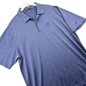 Nike Tiger Woods Collection Golf Polo Men XL Blue Dri-FIT Dove Valley Ranch Logo